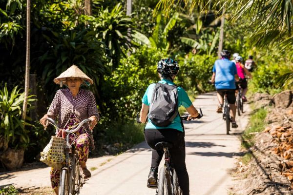 Balade à vélo dans le delta du Mekong